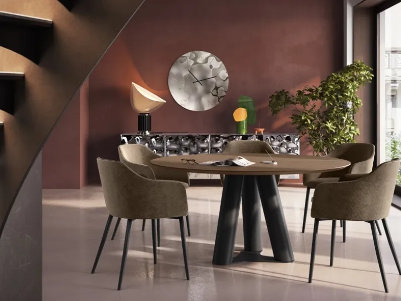 Tavolo rotondo in legno Singapore di Scavolini