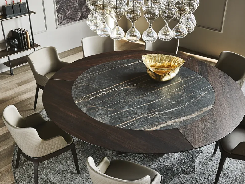 Tavolo Skorpio Ker-Wood Round di Cattelan Italia