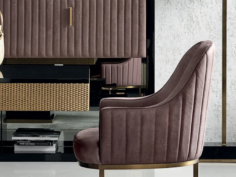 Tavolo Small Karma in legno con finitura in foglia oro di Daytona Home