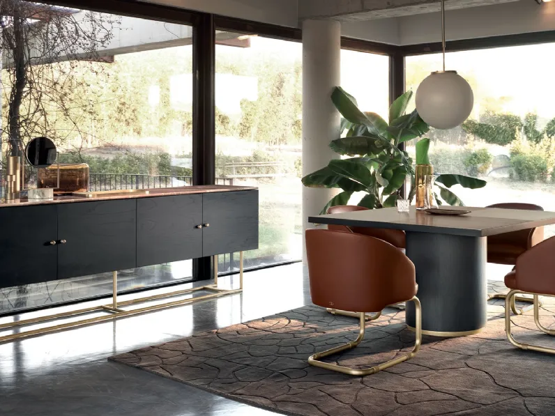 Tavolo Small Tobia in frassino e ottone di Daytona Home