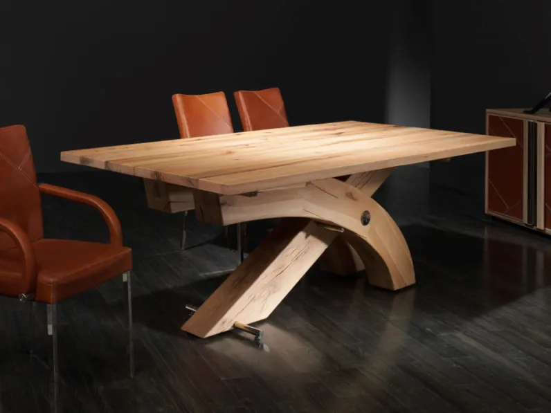 Tavolo in legno con basamento di design Vinci 001 di Sprenger