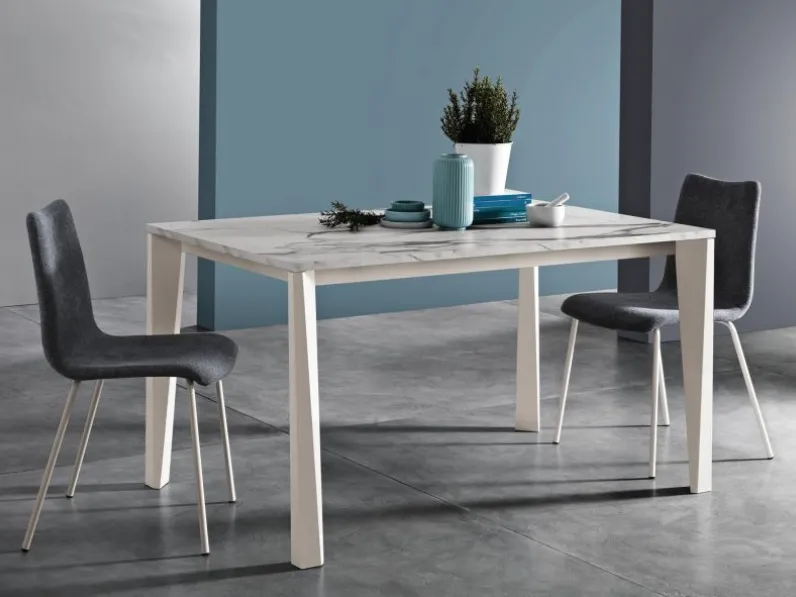 Tavolo allungabile Stylo Big Stylo in melaminico Calacatta di MaxHome