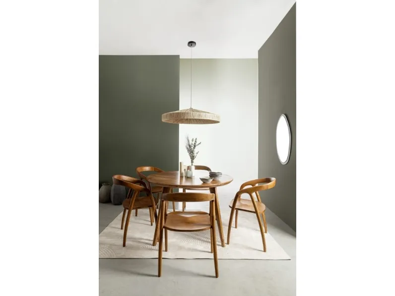 Tavolo rotondo in legno Sylvester di Bizzotto