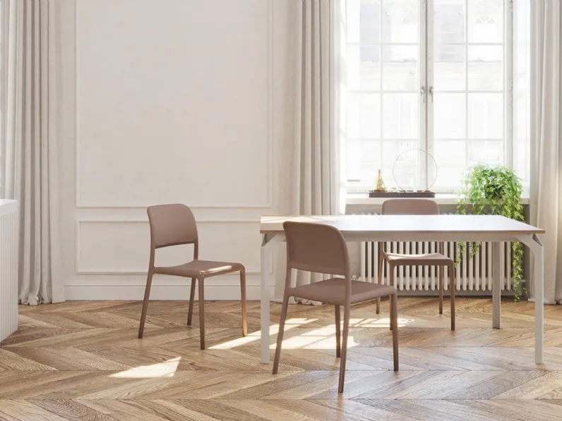 Tavolo allungabile T599 Claus in laminato rovere di AF Ferrero