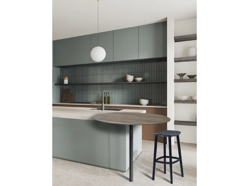 Tavolo Tailor Made Piano Snack Rotondo di Re-wood