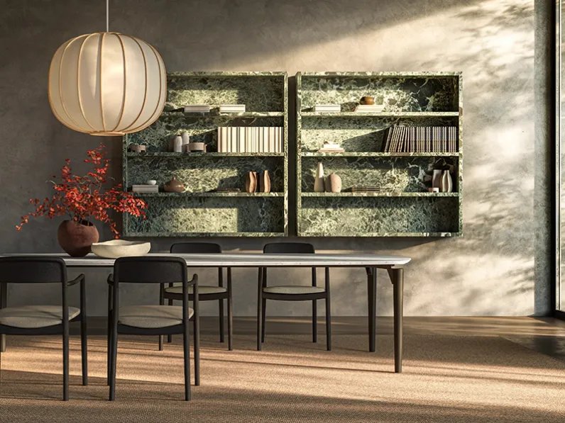 Tavolo '95 con top in marmo di De Padova