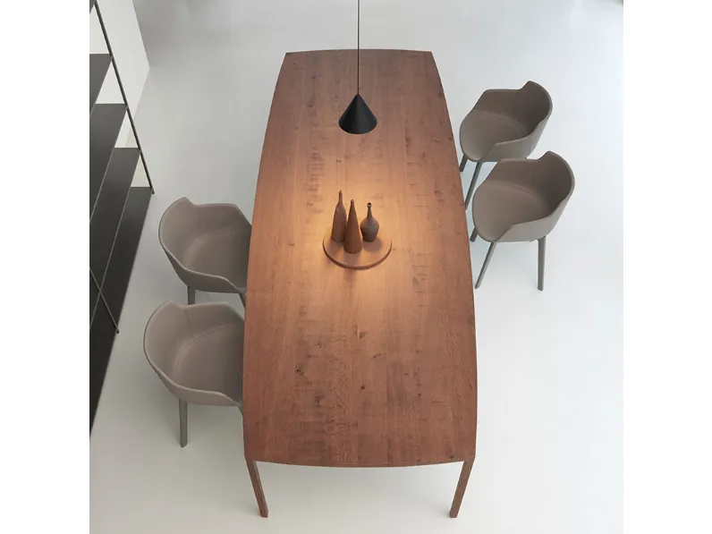 Tavolo in legno Tense Curve di MDF Italia