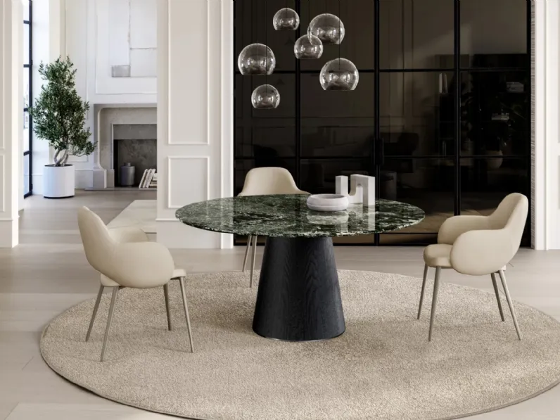 Tavolo Teo con top in marmo di Eforma