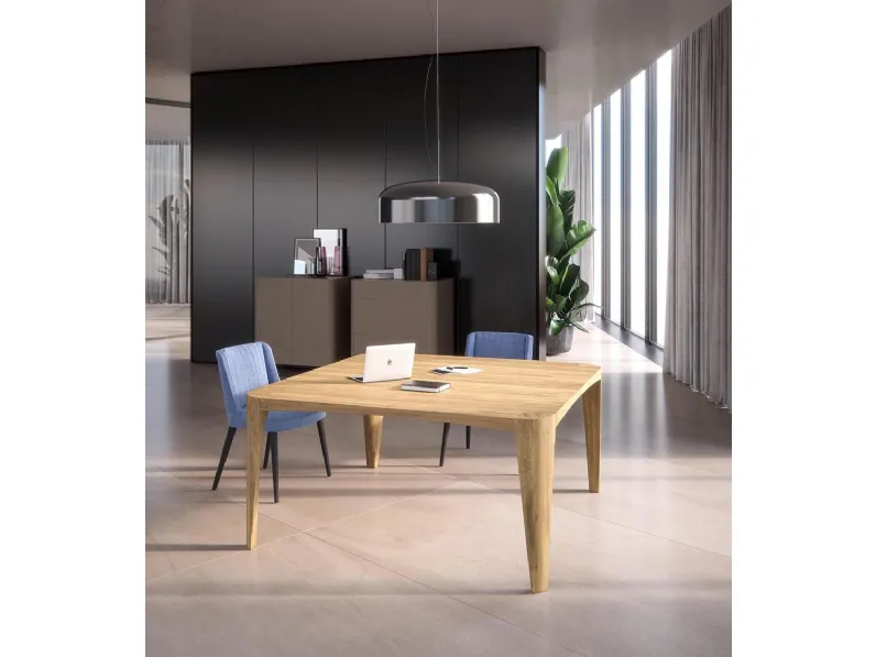 Tavolo quadrato in legno antico recuperato Terra di Estel