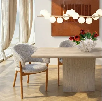 Tavolo Travertino con rivestimento effetto marmo di Kare Design