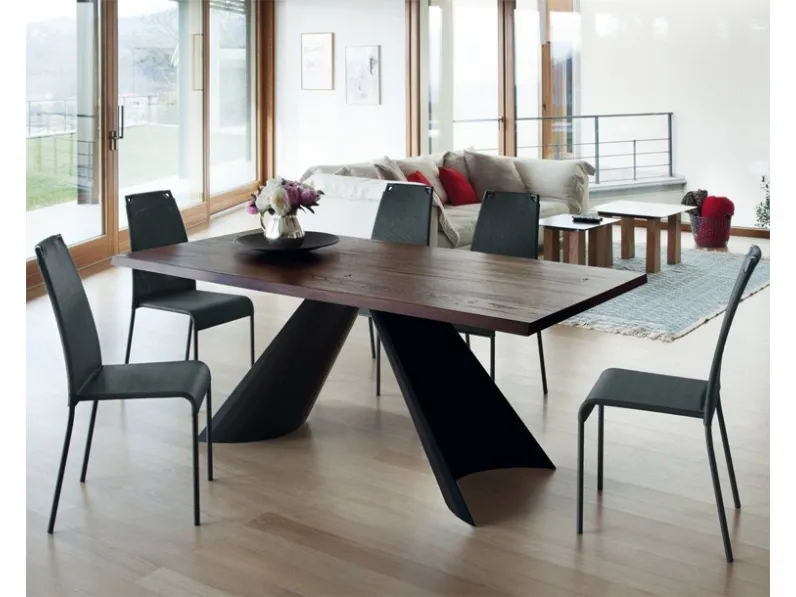 Tavolo in legno Tuile F di Domitalia