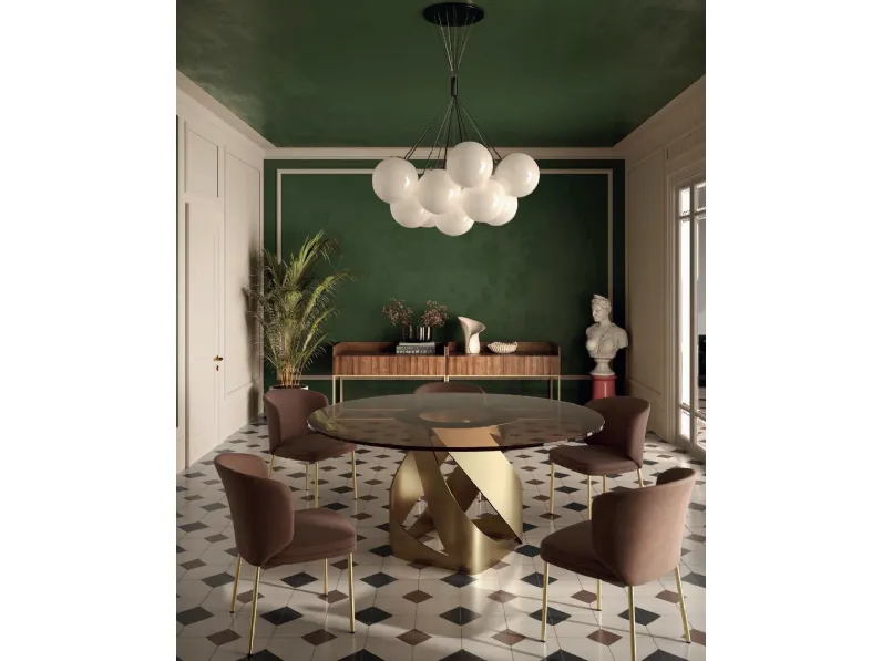 Tavolo Twirl in vetro de Di Lazzaro