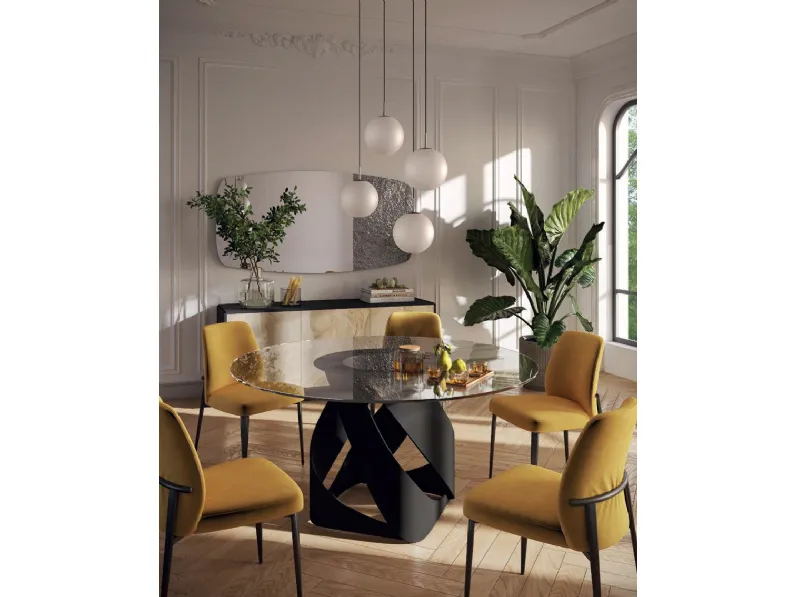 Tavolo Twirl in vetro de Di Lazzaro