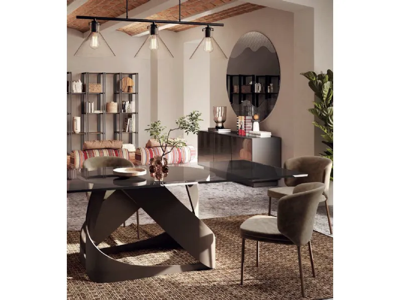 Tavolo Twirl in vetro de Di Lazzaro