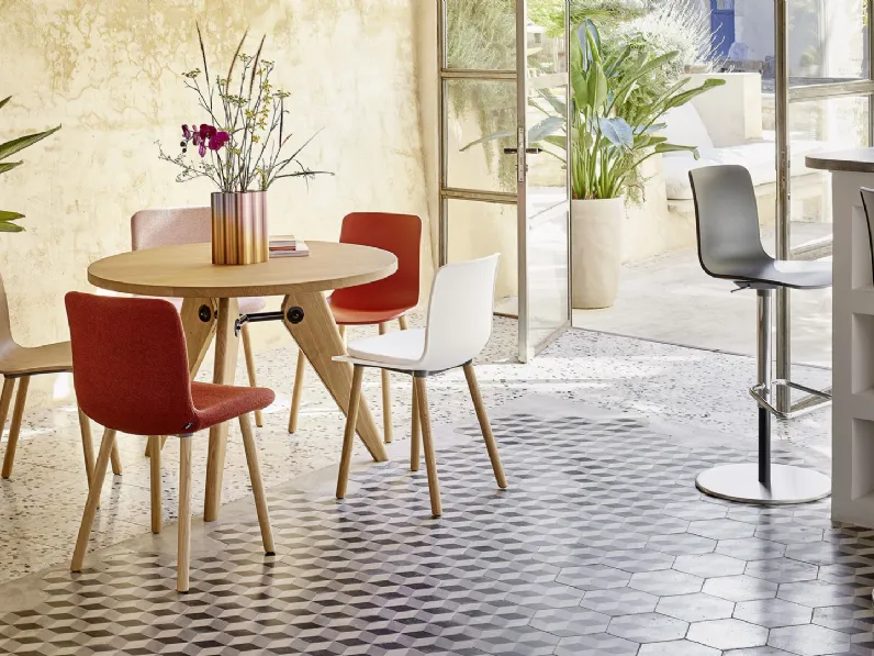 Tavolo rotondo in rovere massello Guéridon di Vitra