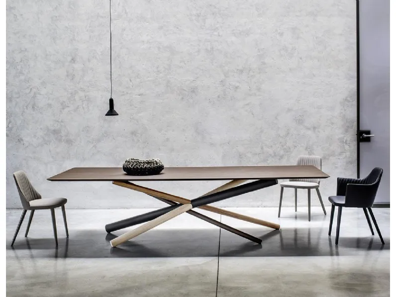 Tavolo W 3130 in legno di Bross Italia