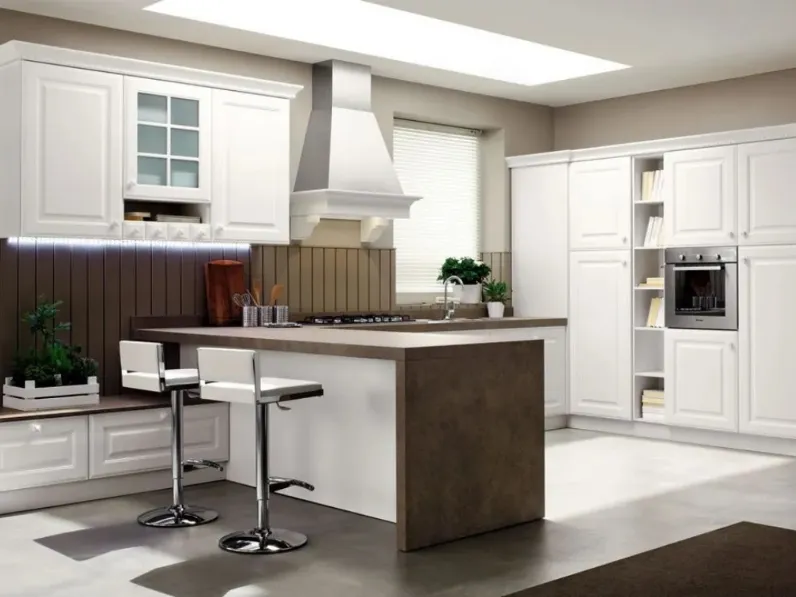 Cucina Classica con penisola Afrodite di Arrex