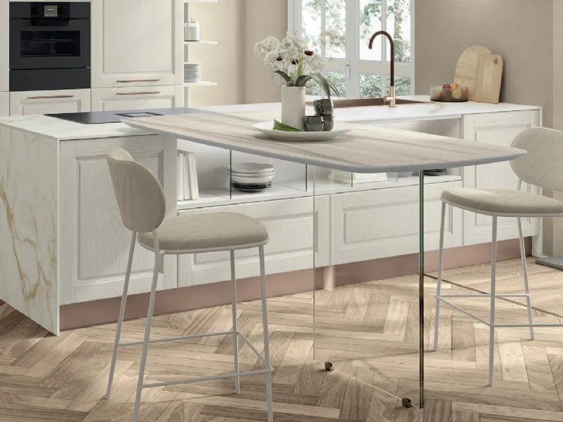 Cucina Classica con penisola Agnese 07 di Lube