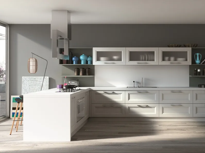 Cucina Classica con penisola Alba 08 di Essebi