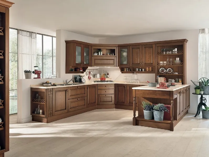 Cucina Classica angolare con penisola Armonia 04 di Colombini Kitchen