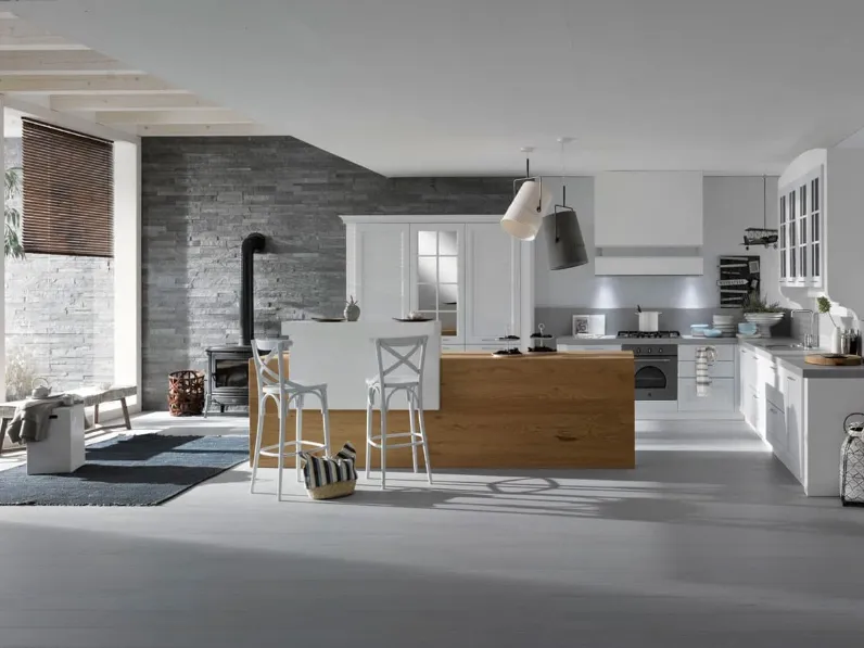 Cucina Classica Asolo con isola di Dibiesse