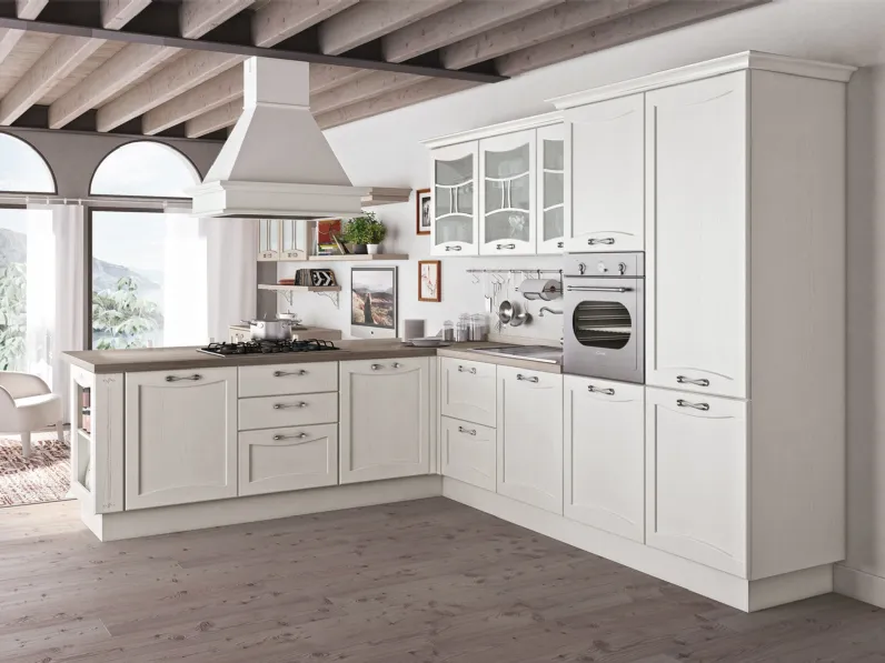 Cucina Classica Aurea con penisola di Creo