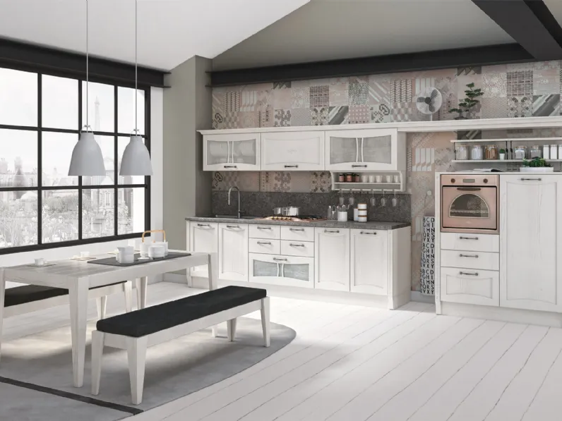 Cucina Classica Aurea lineare di Creo
