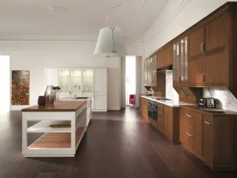 Cucina Classica Avenue con isola in legno di Aster Cucine.