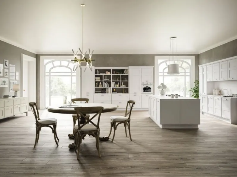 Cucina Classica Canova comp 02 in Laccato Bianco di Lyons Cucine