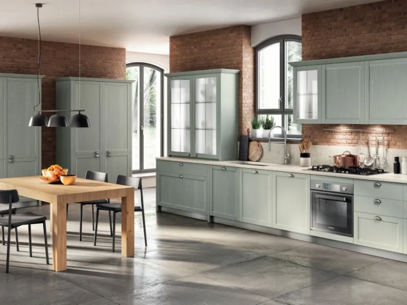 Cucina Classica lineare Carattere 05 in Frassino Capri di Scavolini