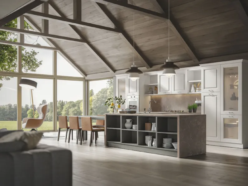 Cucina Classica Contea con isola di Home Cucine