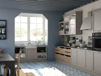 La cucina ad angolo di Creo unisce stile classico e contemporaneo.