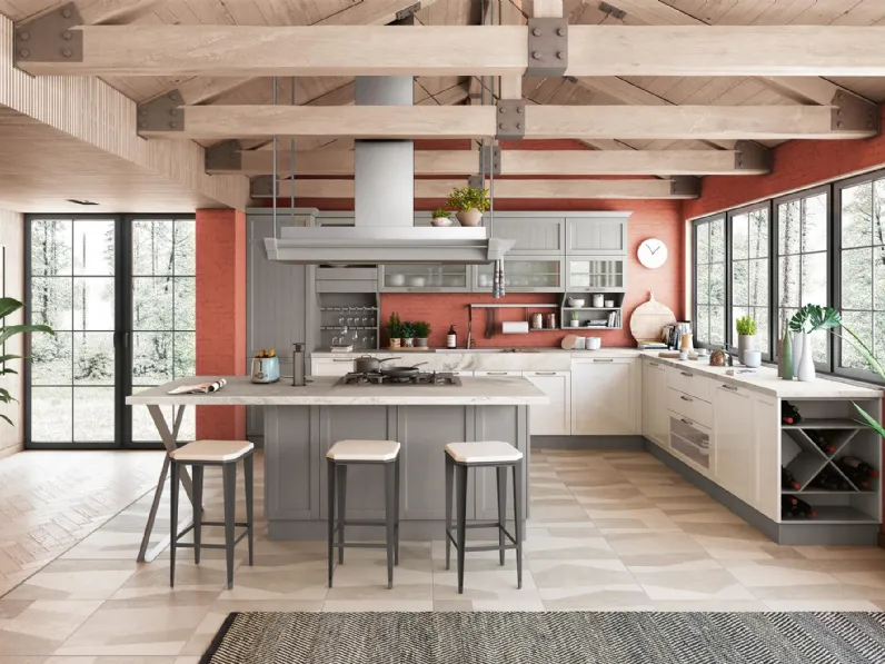Cucina Classica Contempo con isola di Creo