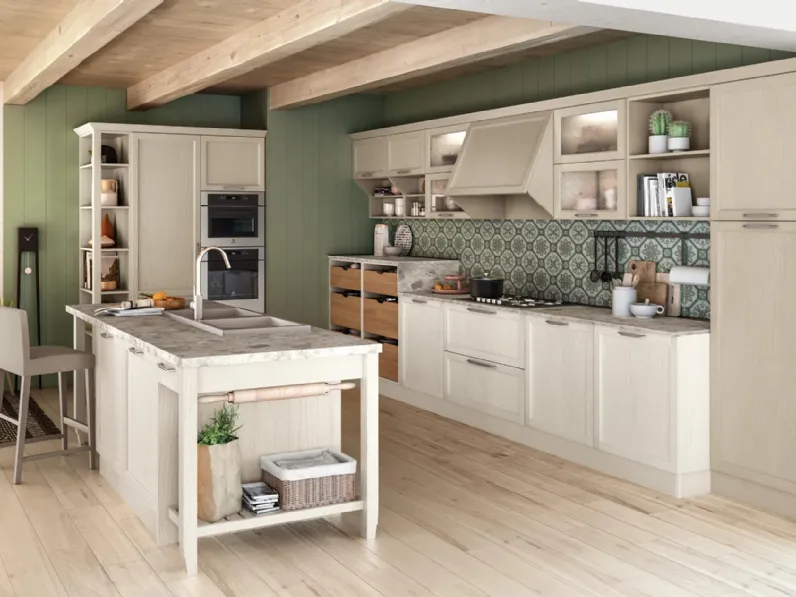 Cucina Classica Contempo con isola in legno di Creo