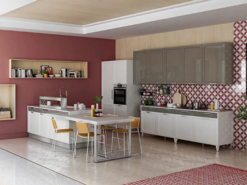 Cucina Classica Contempo con penisola di Creo