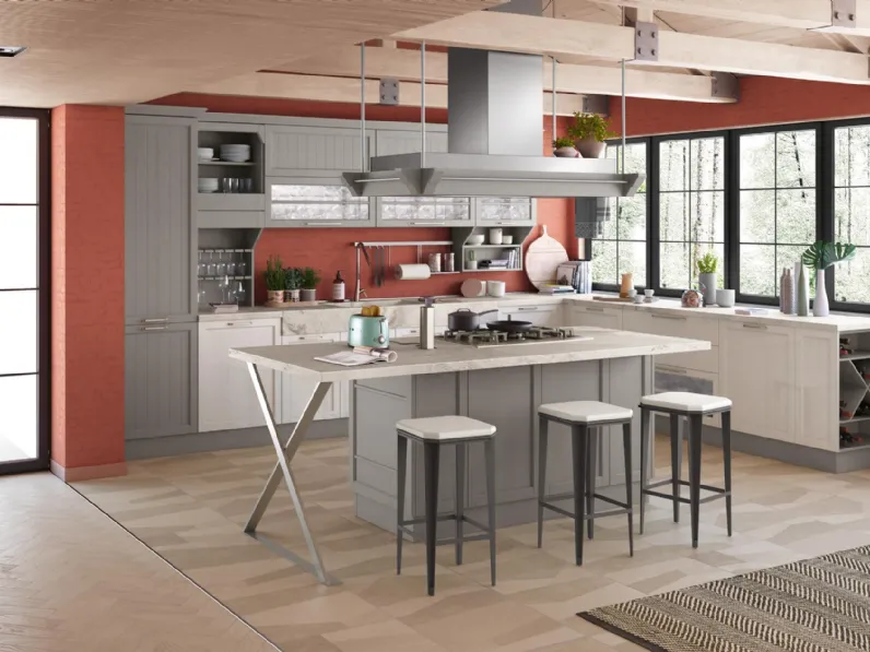 Cucina Classica Contempo con isola di Creo