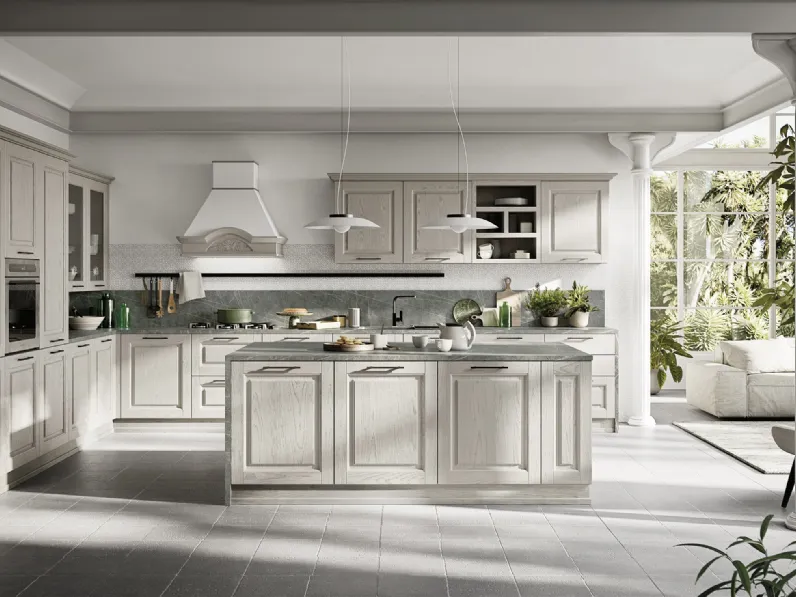Cucina Classica angolare con isola Easy Classic 005 di Ar-due
