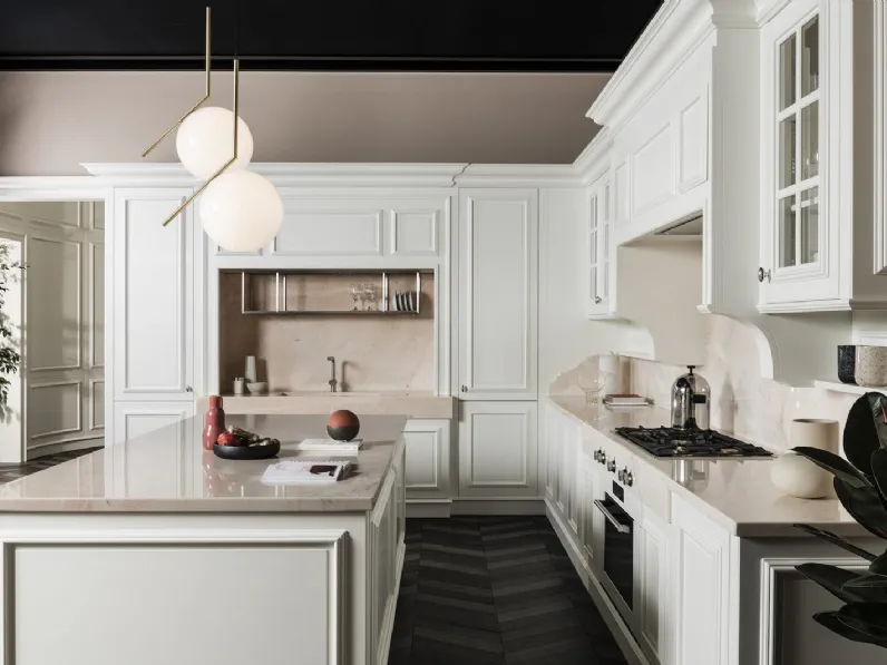 Cucina Classica con isola Floral 1de L'Ottocento