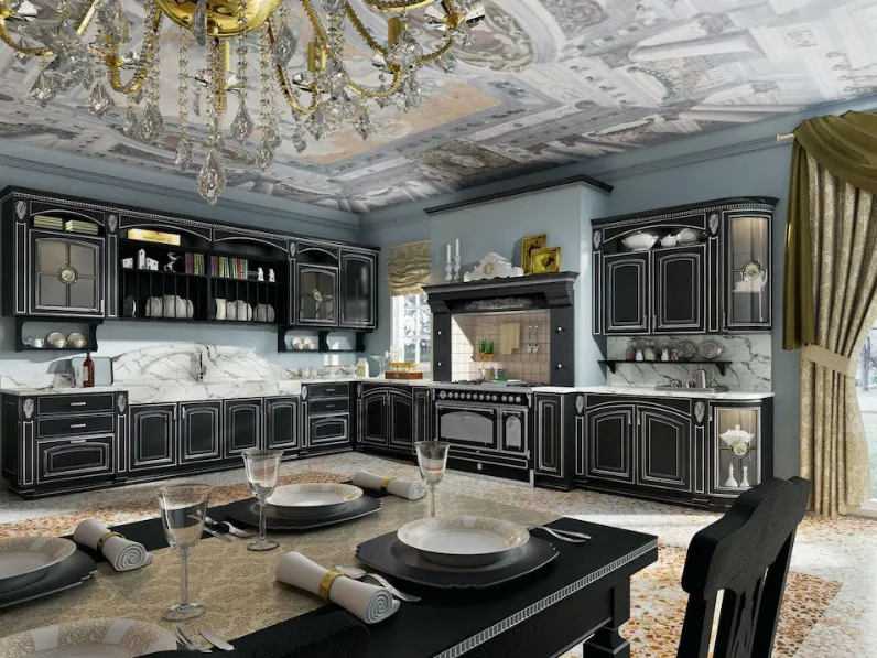 Cucina Classica Gold Elite angolare di di Home Cucine