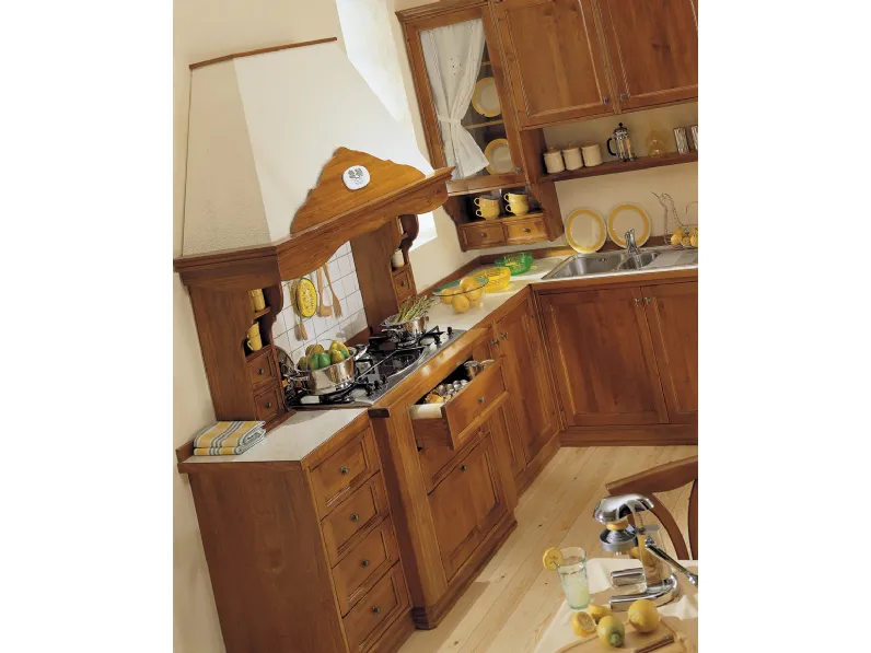 Cucina Classica ad angolo Il Quadrifoglio di Arca