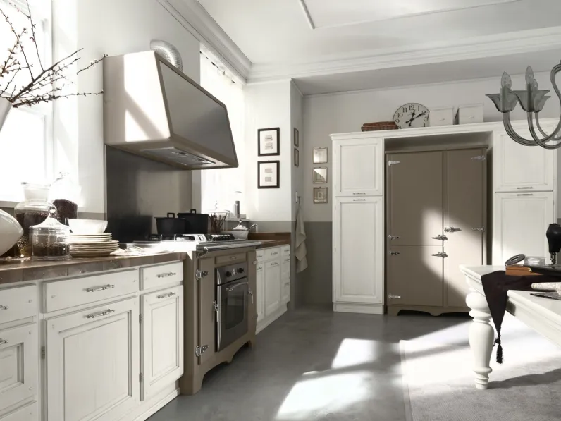 Cucina Classica ad angolo La Corte Biancospino di GR Mobili