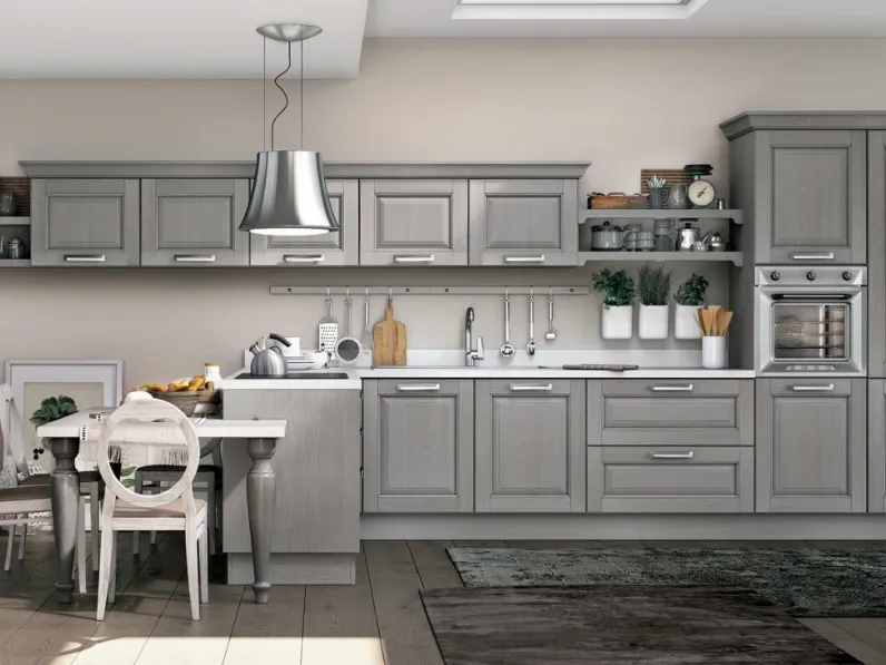 Cucina Classica con penisola Laura 01 di Lube