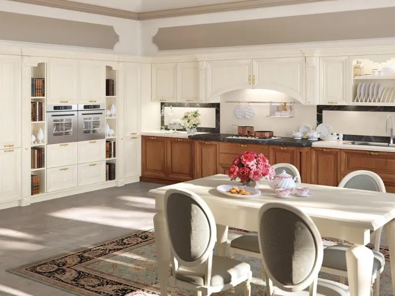 Cucina Classica ad angolo Pantheon 04 di Lube