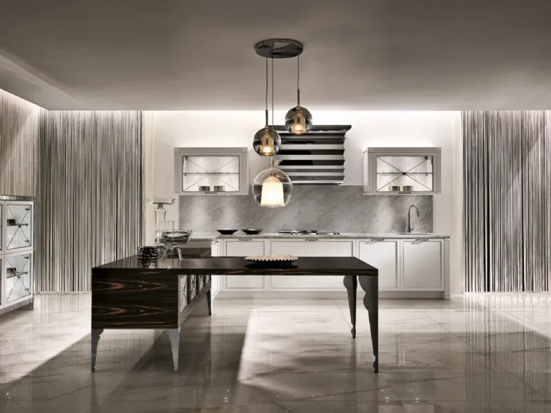 Cucina Classica con penisola Luxury Glam di Aster Cucine