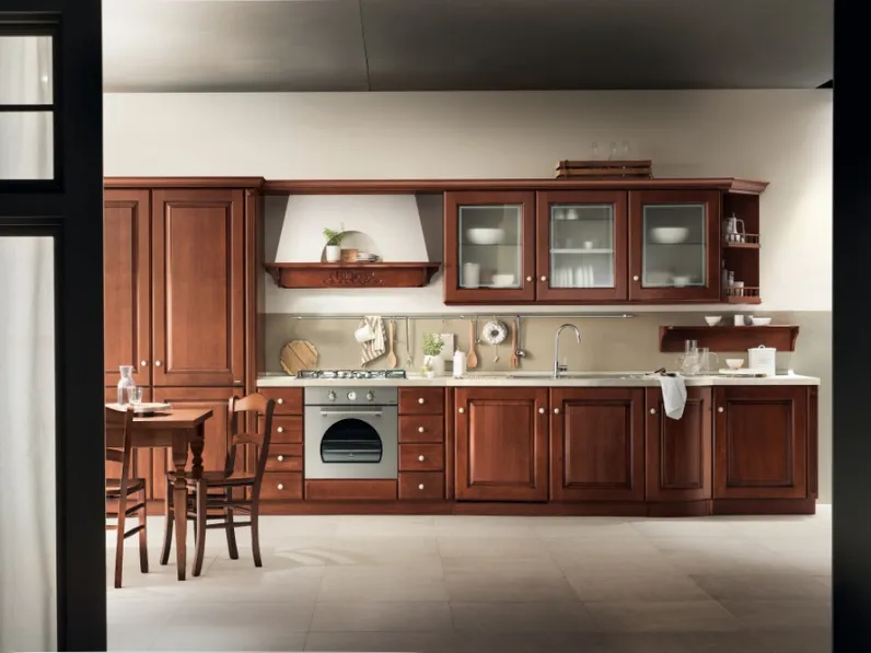 Cucina Classica lineare Madeleine in Castagno di Scavolini