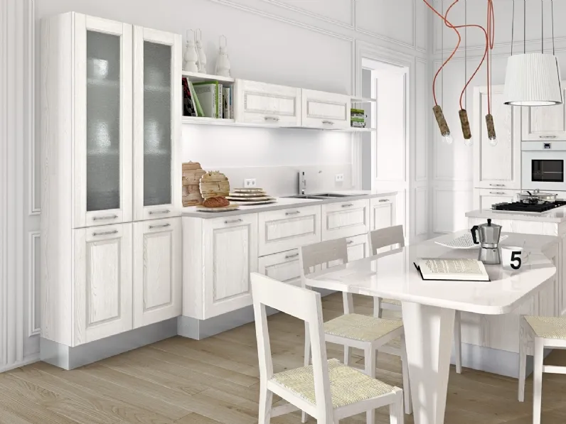 Cucina Classica Maya in frassino tinto Bianco di Atra Cucine