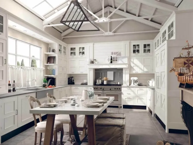 Cucina Classica angolare Montserrat in legno laccato di Marchi