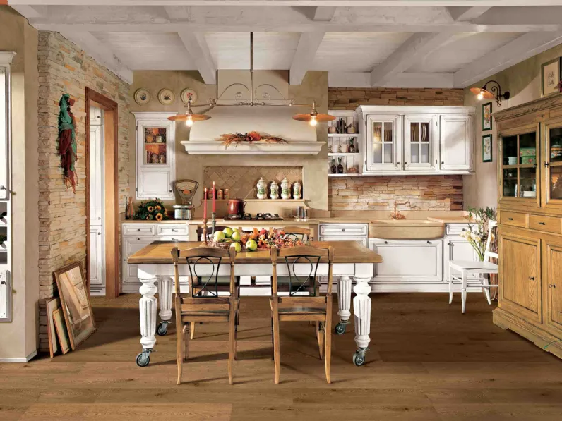 Cucina Classica lineare Old Style 4 de L'Ottocento