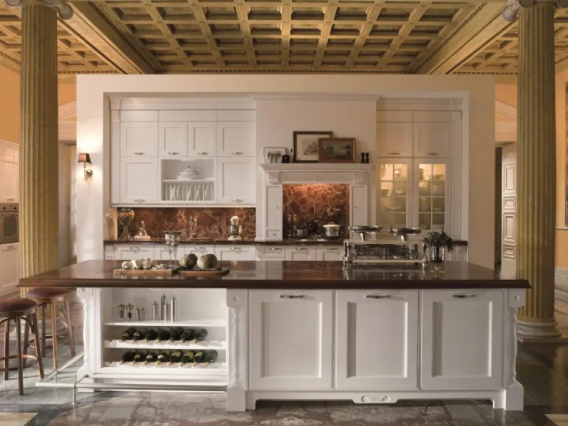 Cucina Classica Opera con isola di Aster Cucine