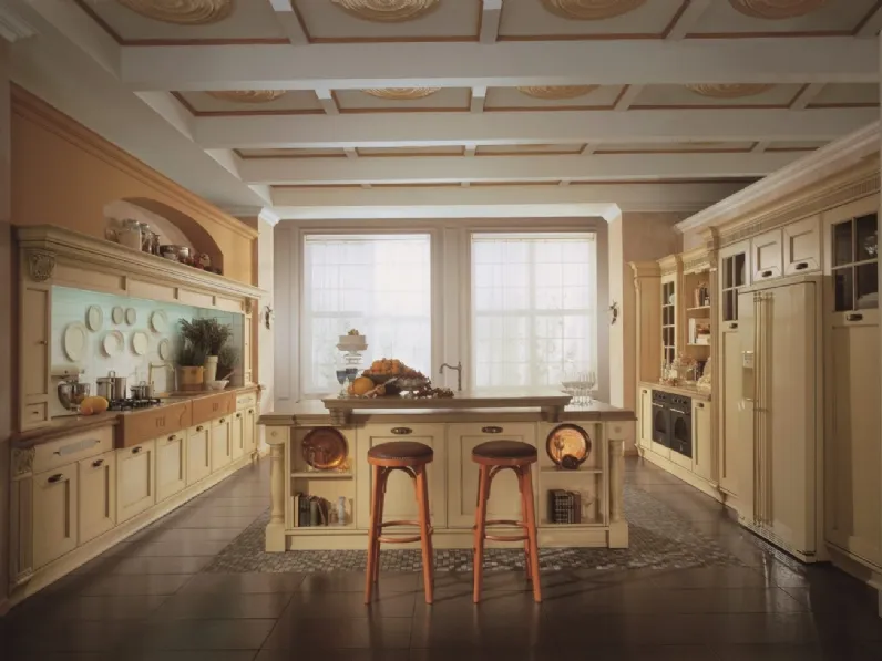 Cucina Classica Opera con isola di Aster Cucine